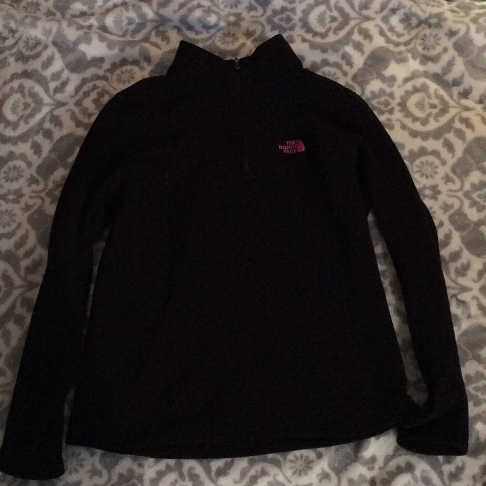 The north face black quarter zip breast cancer